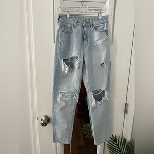 American Eagle Distressed Mom Jeans